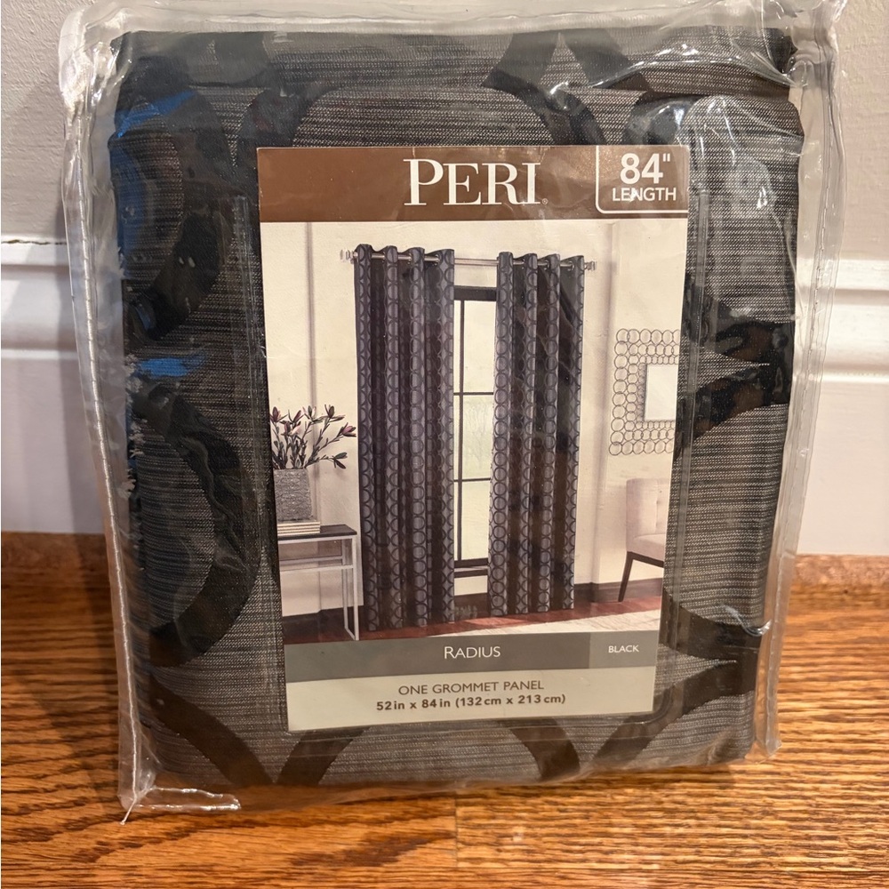 Black Grommet Panel Curtain (52in by 84in)